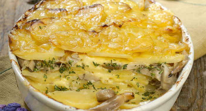 Овощная запеканка с вешенками