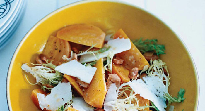 Салат из желтой свеклы