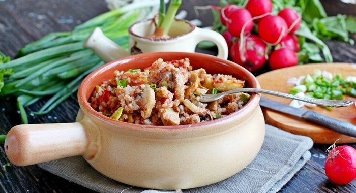 Гречка с овощами