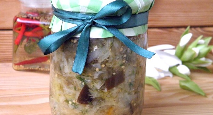 Солянка с баклажанами и капустой на зиму