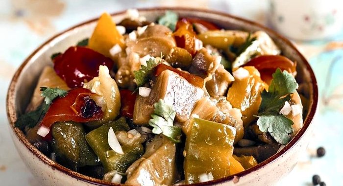 Салат из печёных овощей