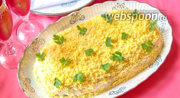 Салат «Белая берёза» с курицей