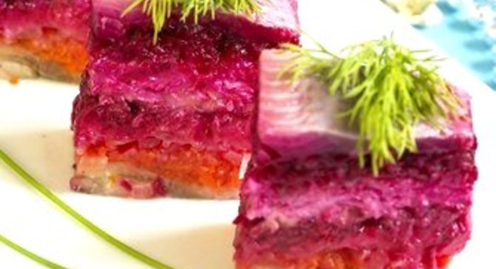 Сельдь под шубой с сыром