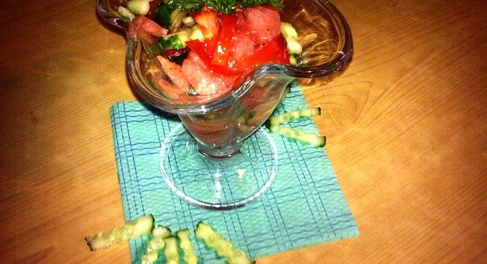 Салат с арбузом