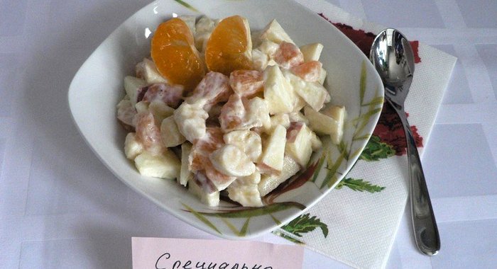 Салат Фруктовая нежность