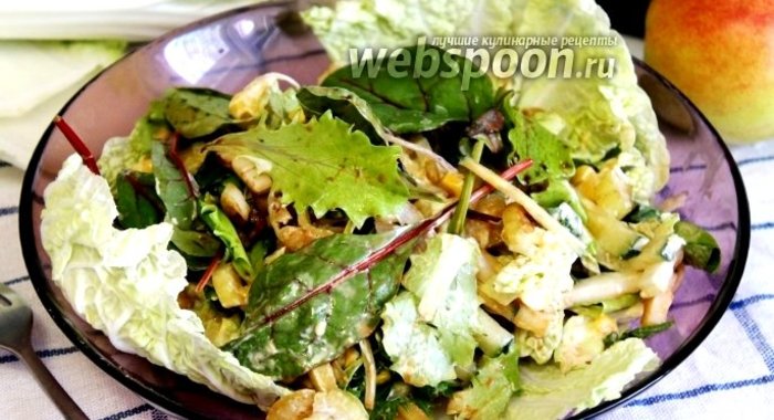 Салат из микса с кукурузой