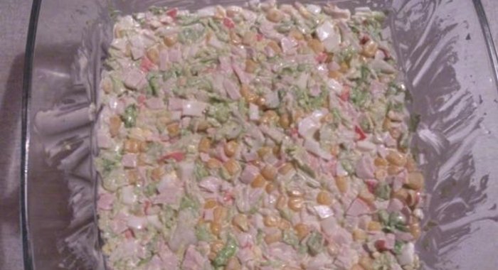 Крабовые палочки с капустой