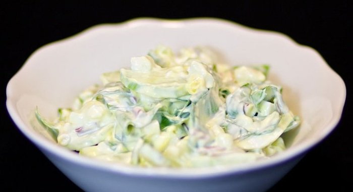 Салат из черемши с яйцом