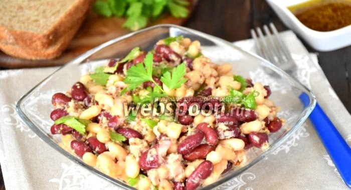Салат из фасоли с тунцом