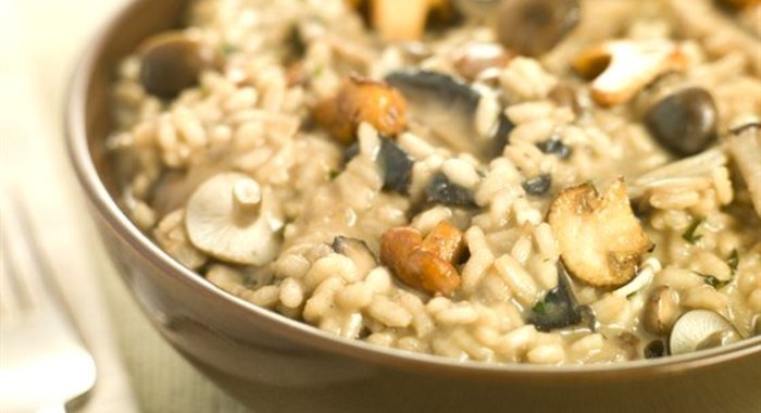Ризотто с грибами и пармезаном