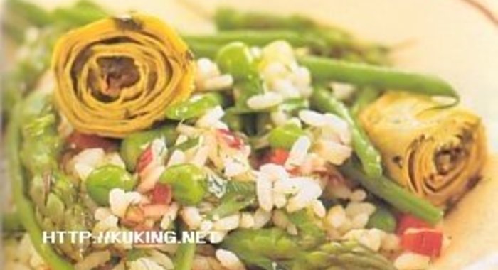 Итальянский рисовый салат с овощами