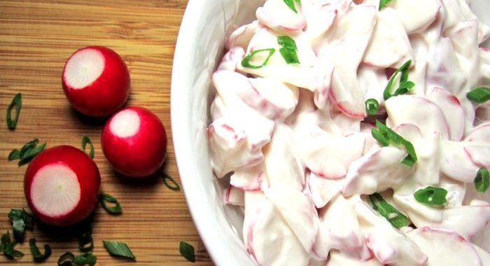 Редиска со сметаной