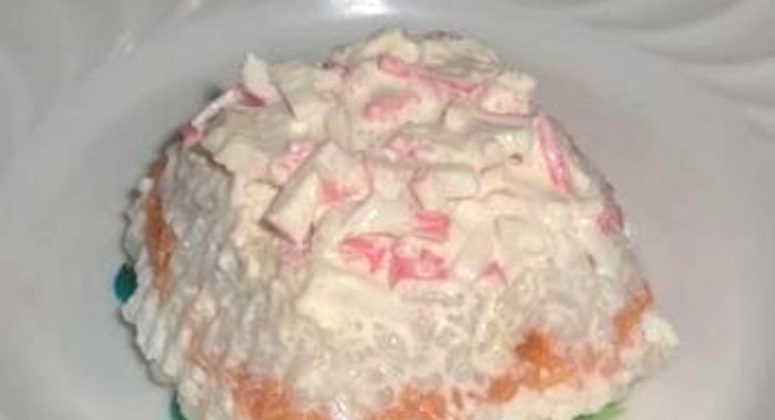 Салат с яичным желтком