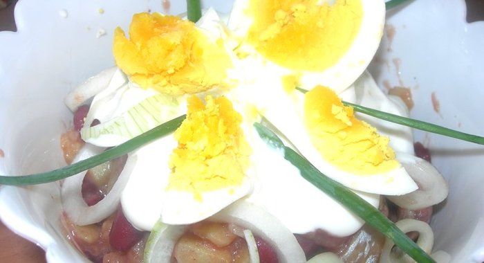 Салат из сельди с фасолью