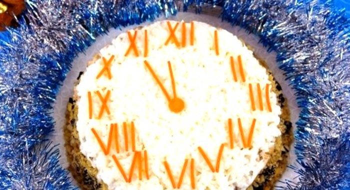 Салат Новогодние часы