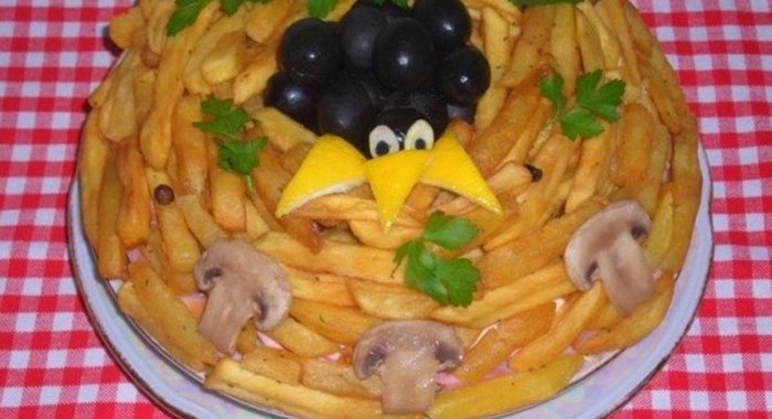 Салат «Птичье гнездо»