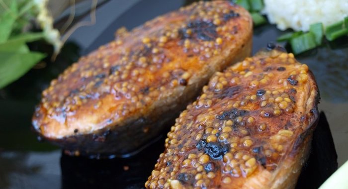 Сёмга в соево-горчичном маринаде