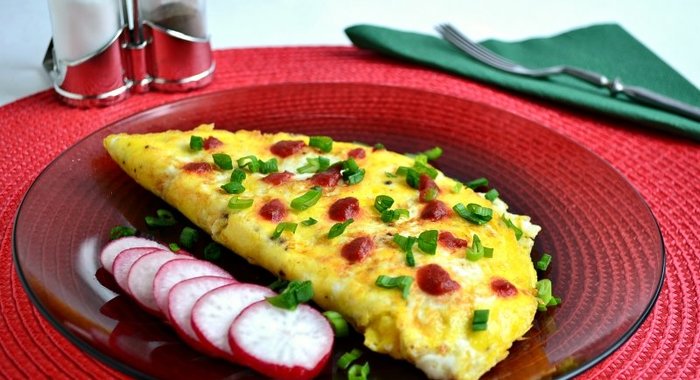 Яичница по-японски с сыром