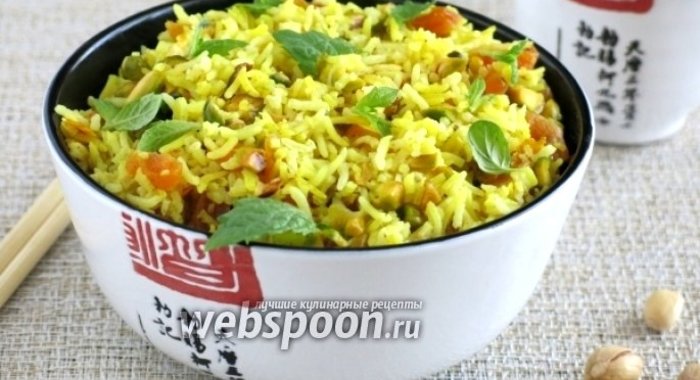 Рисовый салат с фисташками и мятой