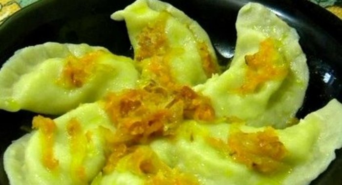 Вареники с сыром и зеленью