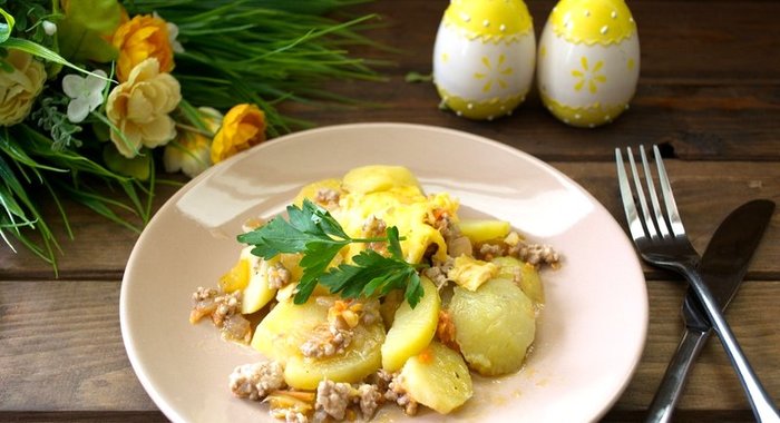 Запеканка мясная сытная