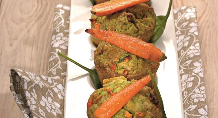 Морковные кексы с пармезаном