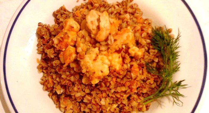 Гречка с курицей и морковью