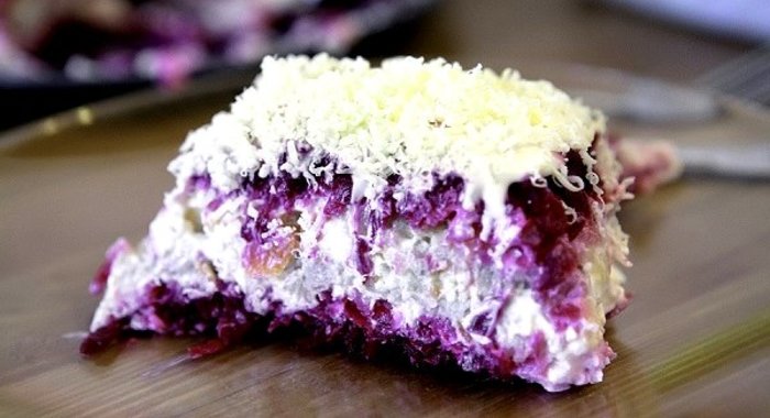 Селедка под шубой с сыром