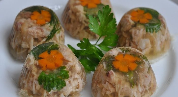 Холодец из рульки и курицы