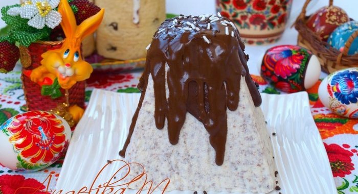Творожная пасха с шоколадом