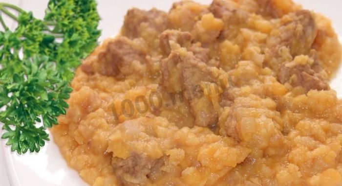Гороховая каша с мясом