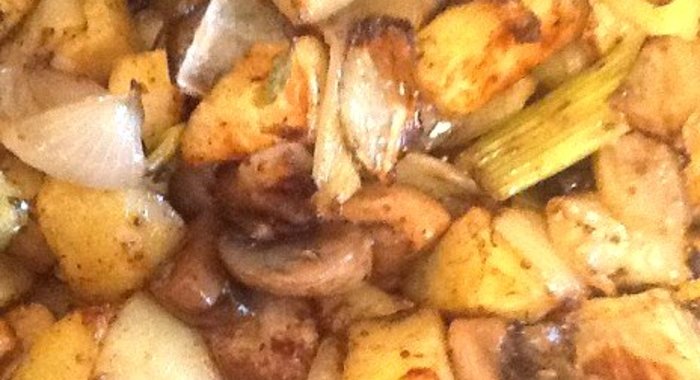 Теплый картофельный салат с фенхелем