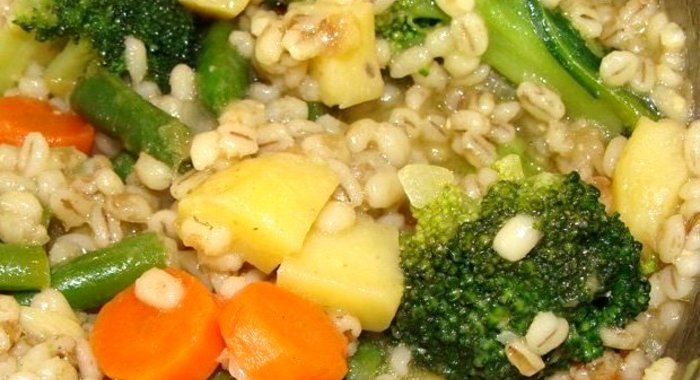 Перловка с овощами