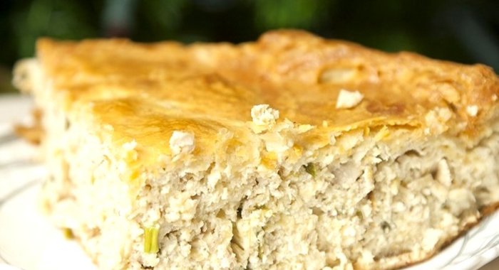 Пирог с индейкой и сыром
