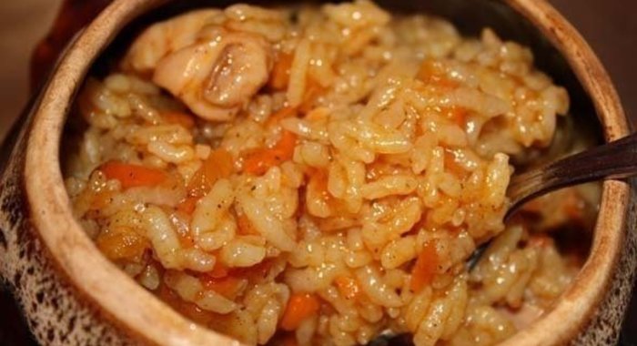 Каша с мясом в автоклаве