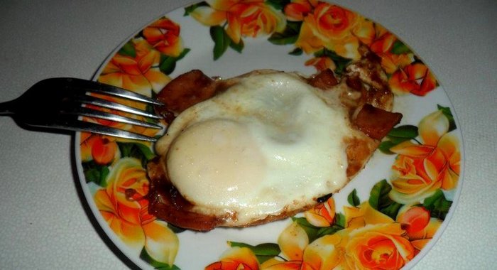 Яичница Быстрый завтрак