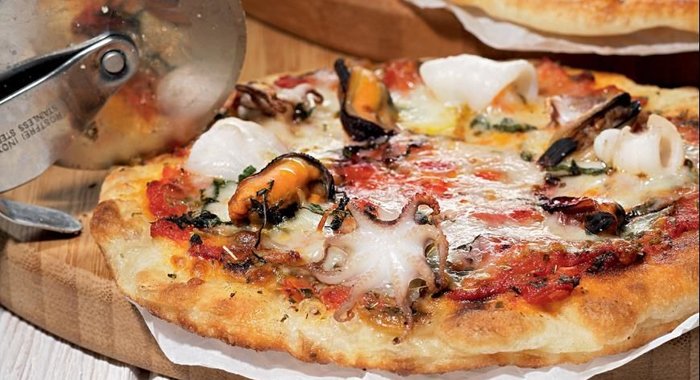 Пицца фритта с морепродуктами