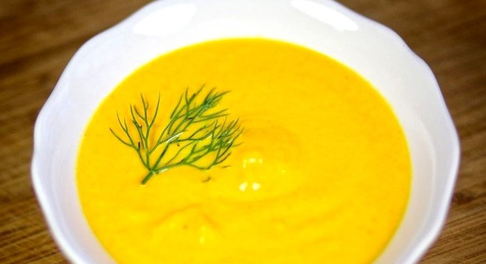 Морковный суп-пюре со сливками