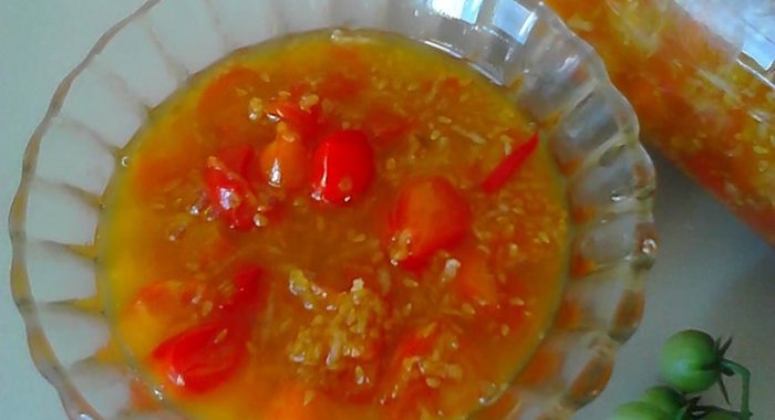 Джем с лимоном и томатами черри