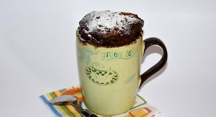 Шоколадно - кофейный кекс в кружке