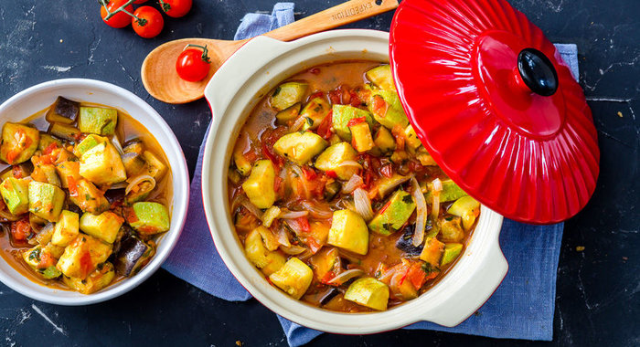 Овощное рагу с баклажанами и кабачками