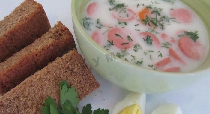 Сырный суп с колбасой и плавленным сыром