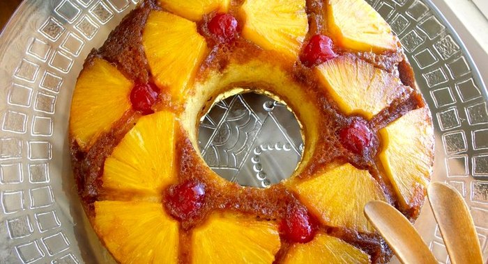 Перевернутый ананасовый пирог