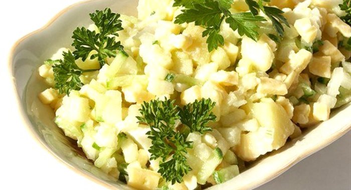 Картофельный салат с мятой