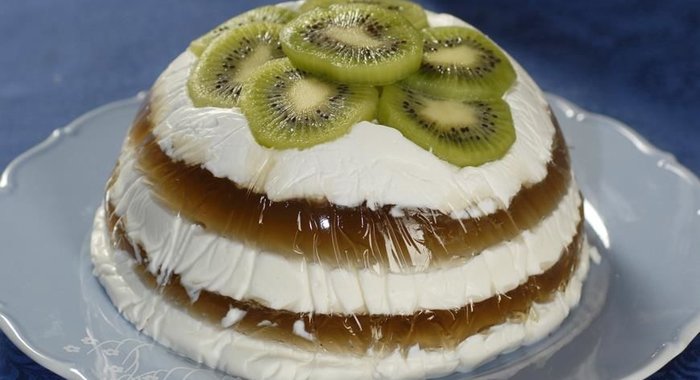 Пасха с киви и виноградным желе