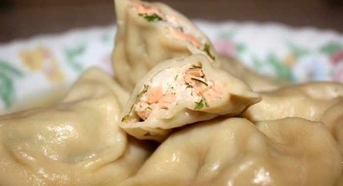 Пельмени с семгой