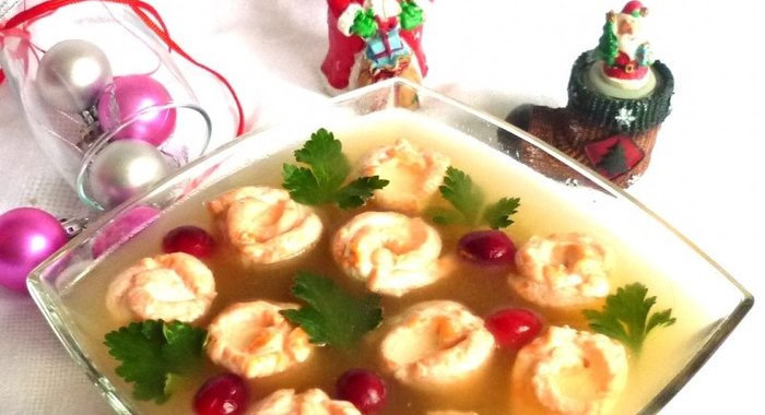 Рождественское заливное Рыбное ассорти (без желатина)