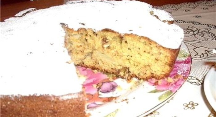 Кекс с яблоками
