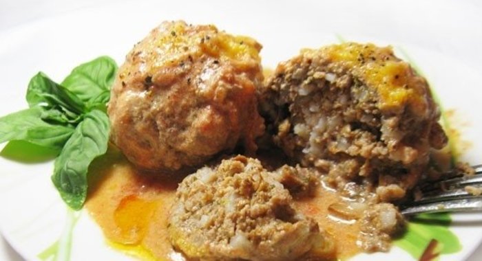 Тефтели с рисом и грибами