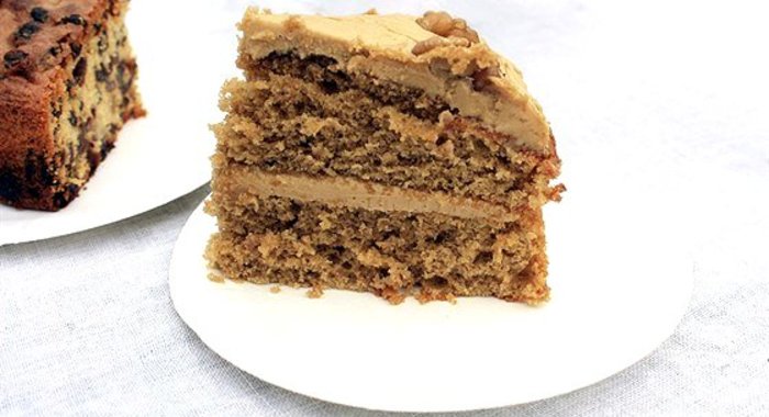 Кофейно-ореховый пирог с кофейным кремом